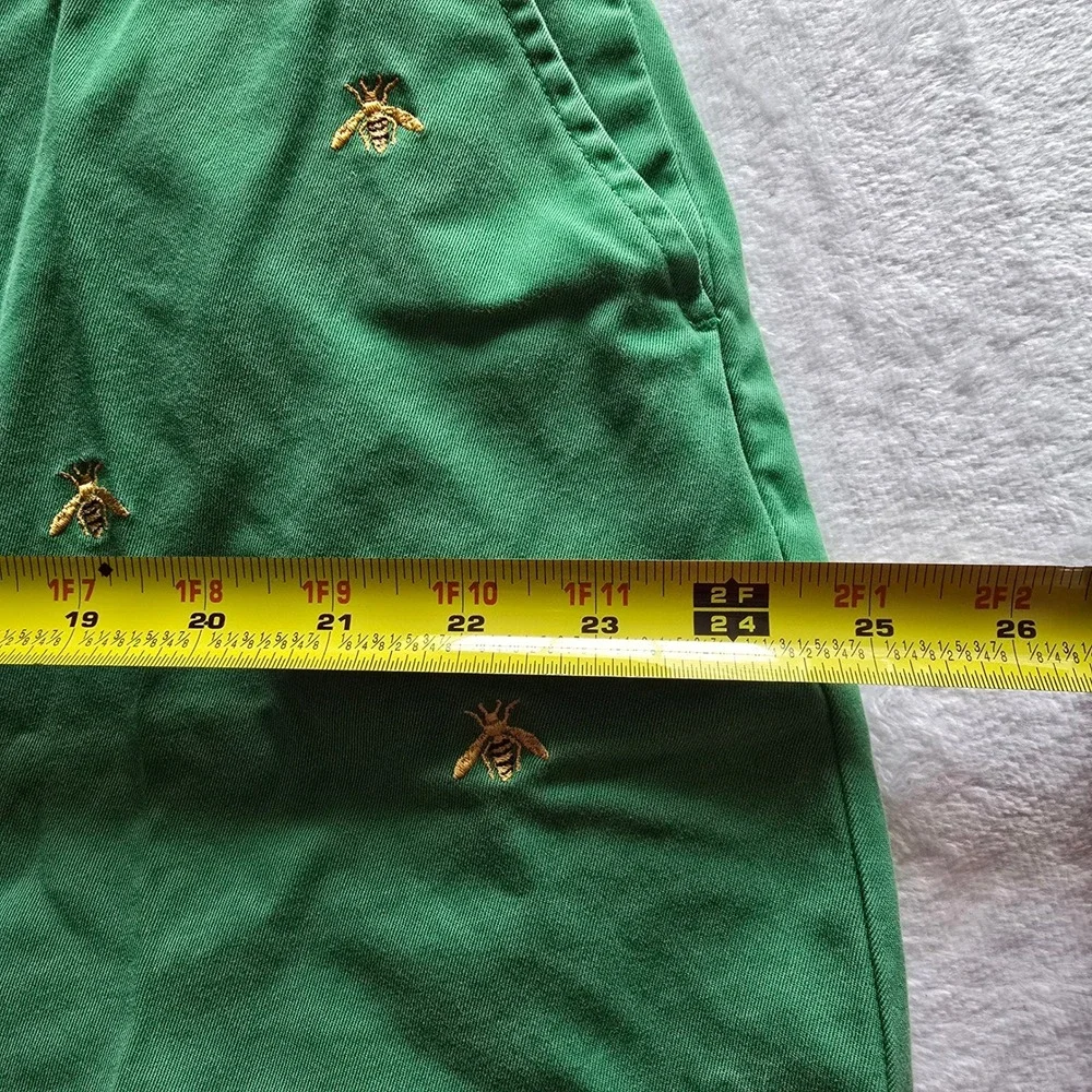 Polo Ralph Lauren Mens Green Bumblebee Embroidered Chino Shorts Size 40 Bee Prep